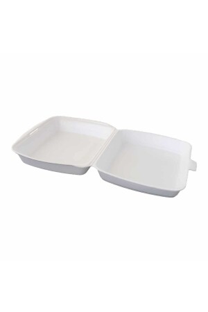 Einäugige weiße Schaumstoffplatte mit Deckel // 100 Stück MODELL 23/C EINAUGIGE PLATTE MIT DECKEL - Ayda