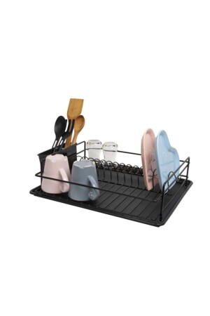 Tek Katlı Bulaşıklık Tabaklık Termo Plastik Kaplama Siyah Tb01spk - nevhas