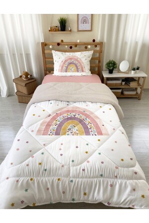 Tek Kişilik 160x220 Cm Welsoft Çift Taraflı Silikon Yorgan Ve Uyku Seti- - Evmila