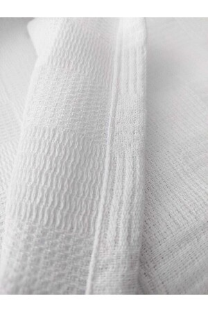 Tek Kişilik Beyaz Dama Desenli Pike. Damalı Otel Pikesi 160 x 230 cm BYZPK2 - 4