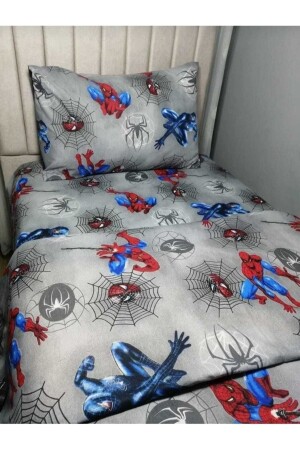 Tek Kişilik Gri Spiderman/örümcek Adam Ranforce Nevresim Takımı TYC00630135089 - 1