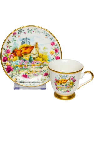 Tek Kişilik Kahve Fincan Ve Tabağı Metaverse 15 Gold Metaverse 15 Tek Kişilik - LEONARTE CASA