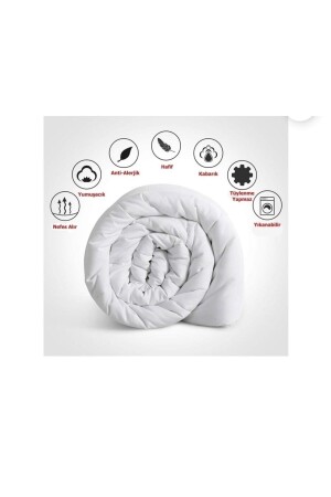 Tek Kişilik Lüx Comfort Yorgan Beyaz Yorgan Antialerjik Antıbakterıyal Microfiber Yorgan 155 X 215 0856475 - 4