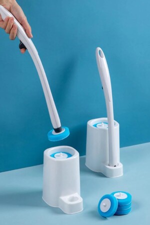 Tek Kullanımlık Tuvalet Fırçası Özel Deterjanlı El Değmeden Kullanım Klozet Temizleyici 6 Lı Sünger ECY00184 - Ecuy