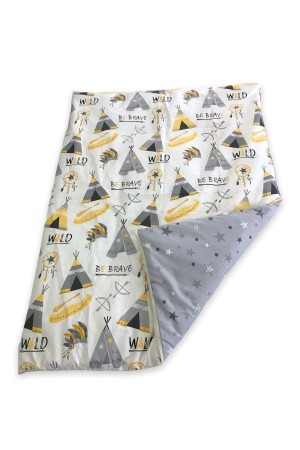 Tek Nevresim ( Yorgan Kılıfı ) Sarı Kamp Grili 100 X 140 Cm (sadece Yorgan Kılıfıdır) TYC00604334472 - Bebek Özel