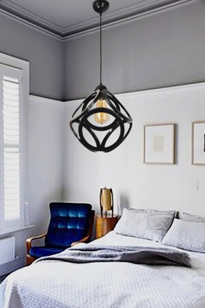 MNZ-Single Moderane Circle Cube Model Lamp Pendant شمعية - Lambadar