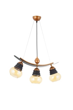 Tekli Modern Tarz Kayık Model Metal Camlı Sarkıt Avize LMBDR35612 - Lambadar