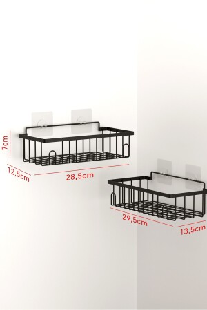 Teknotel Klebehaken 2 Stück Badezimmerregal Mattschwarz St241 11. ST. 241SET. 02 - 4