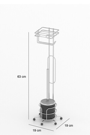 Teknotel Stand-Toilettenbürste und Ersatz-Toilettenpapierhalter, Chrom Mg096 11. MG. 096. 09 - 4