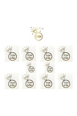 Tektaş Içinde Bride Gelin Dövmesi Ve Team Bride Tektaşlı Dövme 10’lu Bride To Be - Happyland