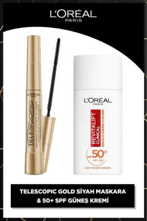 Telescopic Mascara & Revitalift Clinical SPF 50 Tages-Sonnencreme für das Gesicht mit hohem UV-Schutz, 50 ml - 2