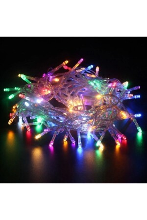 TEMALİFE 100 LEDs 10 Meter Stecker RGB 8 FUNKTIONALE Dekoration Lampe Engagement Dekoration Lichter RAMADAN - 1