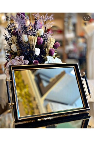 علبة الشاي الممرآة، علبة العرض الممرآة، علبة الشاي الفاخرة، علبة العقد الممرآة - Sillage Home