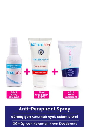 Terleme Önleyici Sprey 50 ml -gümüş Iyon Korumalı Krem Deodorant - Koku Karşıtı Ayak Bakım - 2