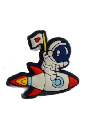 Terlik Süsü Roket Astronot-jibbitz -charm-anahtarlık-bileklik Takıları - 1