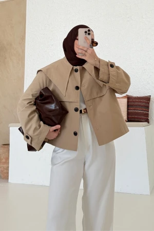 سترة كبيرة الحجم الرمال البيج - Nuuwears