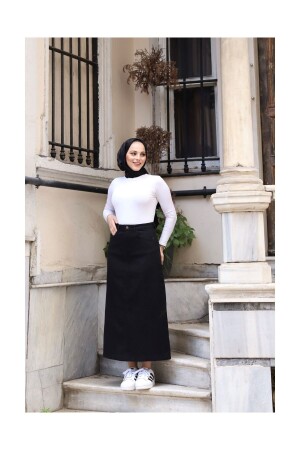 Tesettür Etek - Siyah - Vellichor