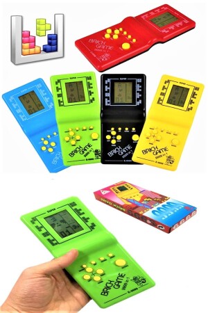 Tetris-Spielkonsole, Handheld-Arcade, nostalgisches Spielzeug-Brick-Spiel mit 9999 Spielen - 2