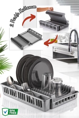 MNZ-Counter Top Folding Dish Rack - رف الصفائح - منظمة الأطباق الجافة - Nandy Home