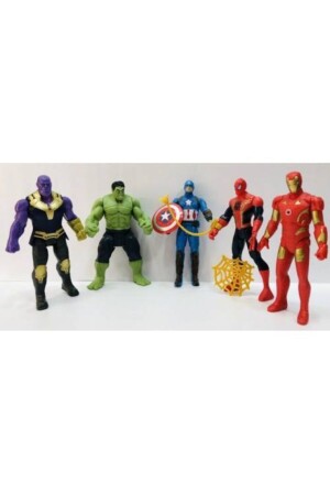 Thanos Hulk Spiderman C. America 16 cm beleuchtetes Figurenspielzeug, 5er-Pack 3656589745222 - 3