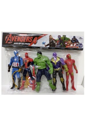 Thanos Örümcek Adam Ironman Hulk Oyuncak Işıklı 5li Set 15 Cm 297018650 - 1