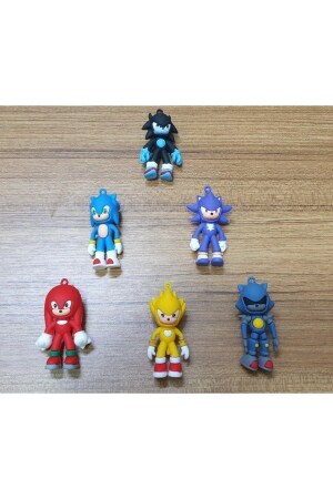 The Hedgehog 6lı Set Kirpi Sonik Oyuncak 6 Adet Figür 7 Cm - 5