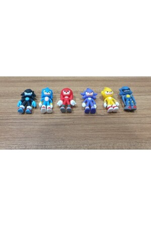 The Hedgehog 6lı Set Kirpi Sonik Oyuncak 6 Adet Figür 7 Cm - 9