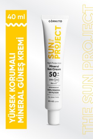 The Sun Project Mineralische Sonnencreme mit hohem Schutz, mineralische Sonnencreme mit hohem Schutz, 50 LSF, 40 ml 8682644280530 - 1