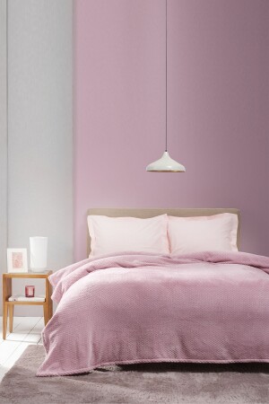 Theoline Dusty Rose Double Welsoft Jacquard Decke 200. 21. 01. 0207 - 4