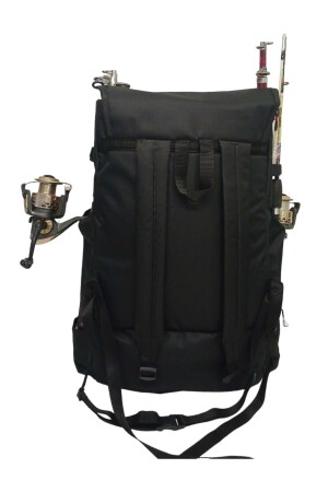 Thermo-Bodenfach (schwarz). Camping- und Angelrucksack mit seitlicher Angelrutenbefestigung. Maße: 62 x 41 x 22 cm - 8