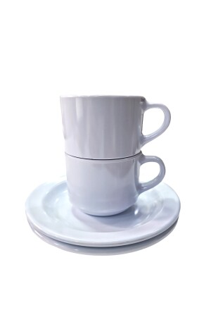 Thermo-Melamin-Tee-/Kaffeetasse, 170 ml, Set, 2 Sets, 170 ml, Teetassen-Set mit Untertasse 9117-PW - 5