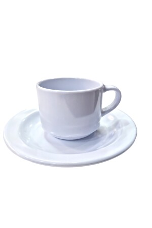 Thermo-Melamin-Tee-/Kaffeetasse, 170 ml, Set, 2 Sets, 170 ml, Teetassen-Set mit Untertasse 9117-PW - 7