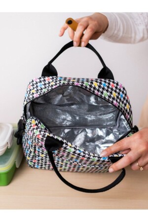 Thermo-wasserdichte, wärmeisolierte Lebensmittel-Lunchtasche mit Aufhänger - 5