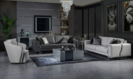 Tiana Koltuk Takımı - Silver - Cadde Yıldız