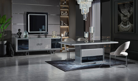 Tiana Yemek Odası - Silver - Cadde Yıldız