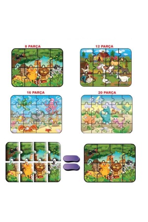 Tiere Super Buntes Puzzle 4 Teile 1481 - 3