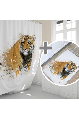 Tiger Banyo Paspas Ve Tek Kanat Duş Perdesi 1x180x200 Set BAHTGR5080 - 2