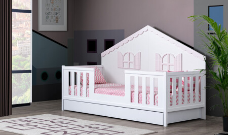 Tilda Pink Twin Montessori Bettgestell - 1