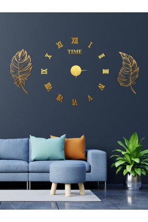 Time Collection 3D-Uhr mit römischen Ziffern und 2-Blatt-Brett-Set (Gold) - 2