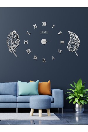 Time Collection 3D-Uhr mit römischen Ziffern und 2-Blatt-Brettset (SILBER) WD-ROMAYAPRAK - 4