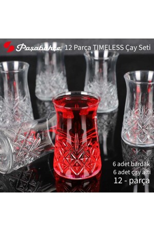 Timeless Çay Bardağı Ve Çay Tabağı Seti 12 Kişilik 24 Parça timelessheybeli - 4