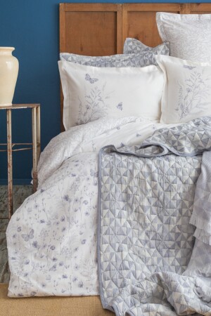 Timeless Prime Set Liberty Indigo Doppeldecke und Tagesdecke, 100 % Baumwolle, Bettbezug-Set AP99T20212111 - 3