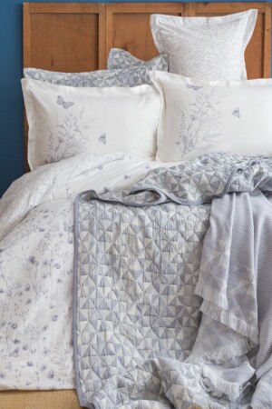 Timeless Prime Set Liberty Indigo Doppeldecke und Tagesdecke, 100 % Baumwolle, Bettbezug-Set AP99T20212111 - 4