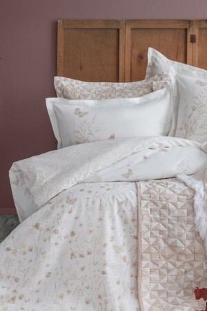 Timeless Prime Set Liberty Linen Çift Kişilik Battaniye Ve Yatak Örtülü %100 Pamuk Nevresim Set AP99T20212112 - 3