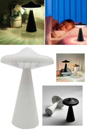 Tischbeleuchtung, einstellbare Helligkeit, pilzförmiger, verstellbarer UFO-förmiger Pilz-Lampenschirm lr30c - 3
