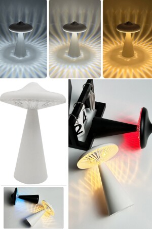 Tischbeleuchtung, einstellbare Helligkeit, pilzförmiger, verstellbarer UFO-förmiger Pilz-Lampenschirm lr30c - 8