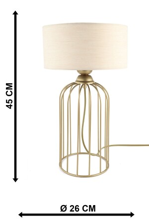 Tischlampe Antik Beige Hut - 5