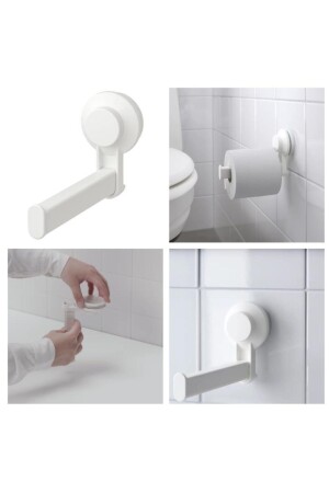 Tısken Banyo Tuvalet Kağıtlığı Vantuzlu 15 Cm 02907 - 2