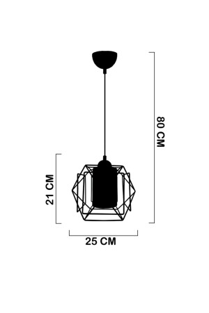 Titan Turuncu Tekli Avize Bal Camlı 10136101 - 4