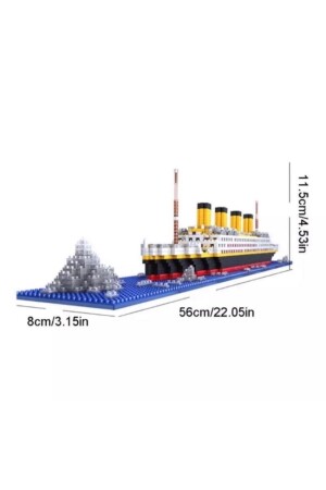 Titanic Gemi İnşa Kiti, 1860 Titanik Gemi Model Kiti, Teknoloji Yolcu Gemisi Yapı Seti 56x8x11.5cm - 3